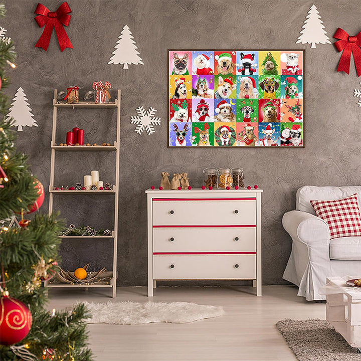 Kerstpuzzel adventskalender met verrassende kersttaferelen