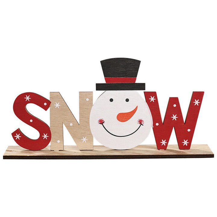 Handbeschilderde houten kerstdecoratie met kerstfiguren