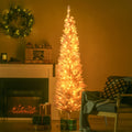 Kleine witte kerstboom met lichtjes