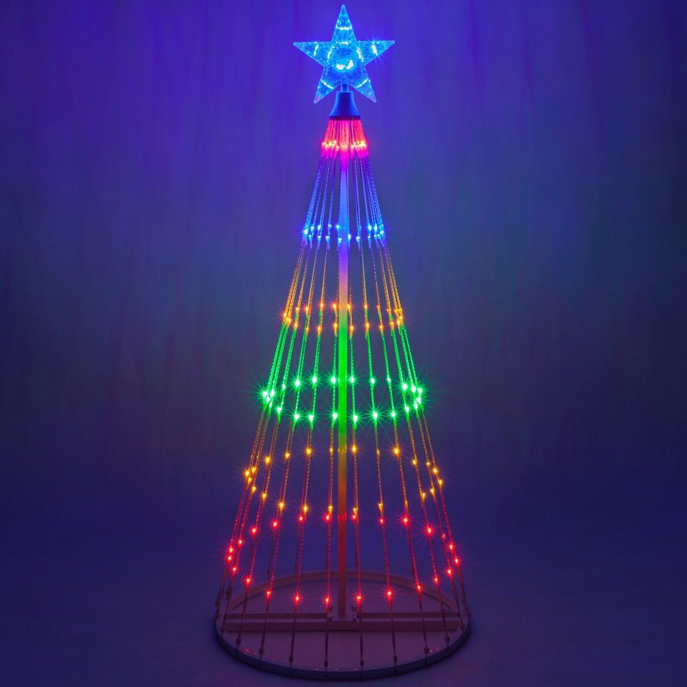 Kerst – meerkleurig Led bewegend buiten kerstboom lightshow