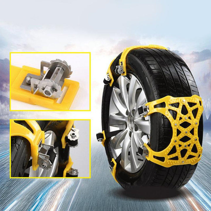 Hollevo™ Stalen sneeuwkettingen met X-spikes voor grip op ijs en sneeuw
