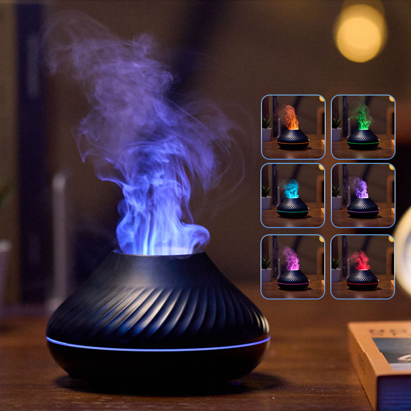 Vlam diffuser RGB 130 ml met realistisch vlamlicht