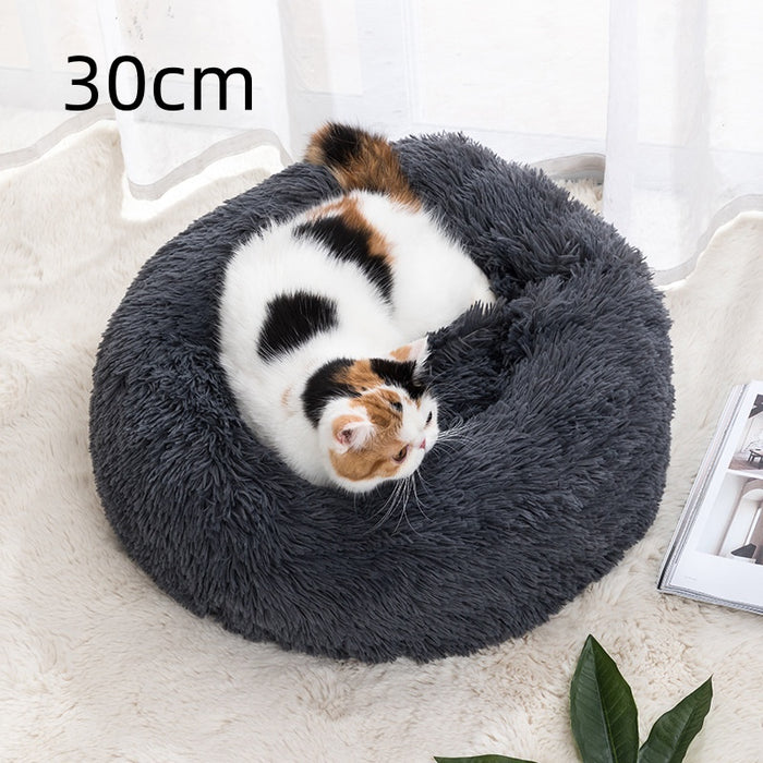 Hollevo Ronde kattenmand van zachte stof, 30 tot 100 cm