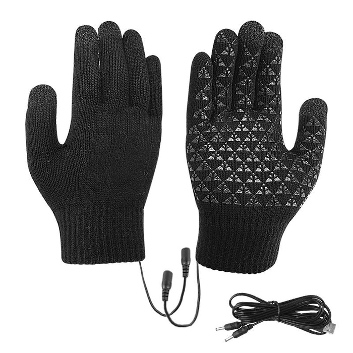 Hollevo Gebreide USB-handschoenen met verwarming en touchscreen