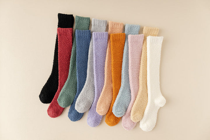 Hollevo™ Extra lange wintersokken van zachte coral fleece