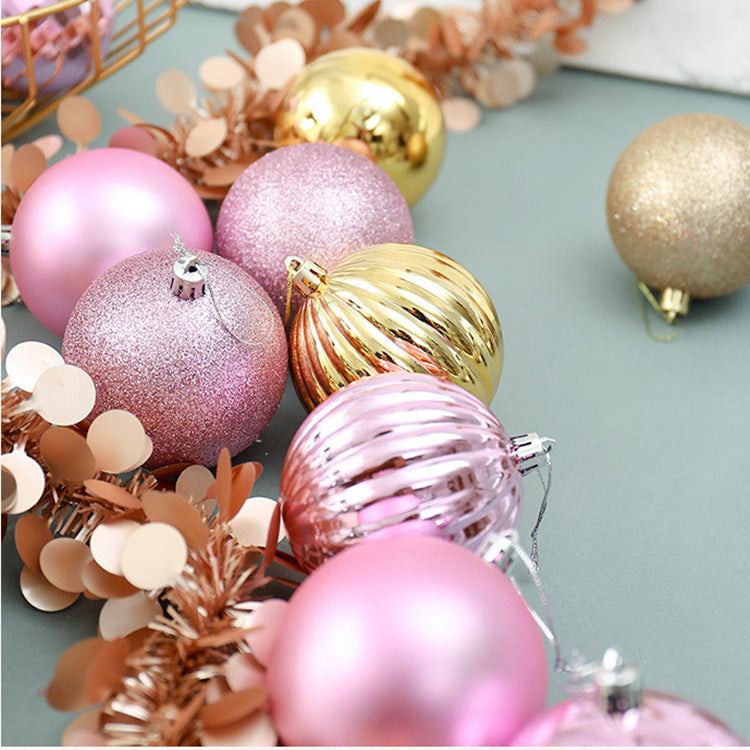 Kerstballen 4 cm, set van 34 in prachtige kleuren