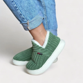 Hollevo™ Zachte fleece pantoffels met dikke, verende antislipzool