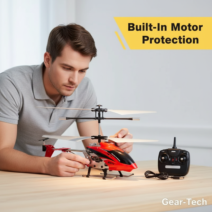 Hollevo™ Bestuurbare helikopter met LED-verlichting en gyro voor stabiel vliegen