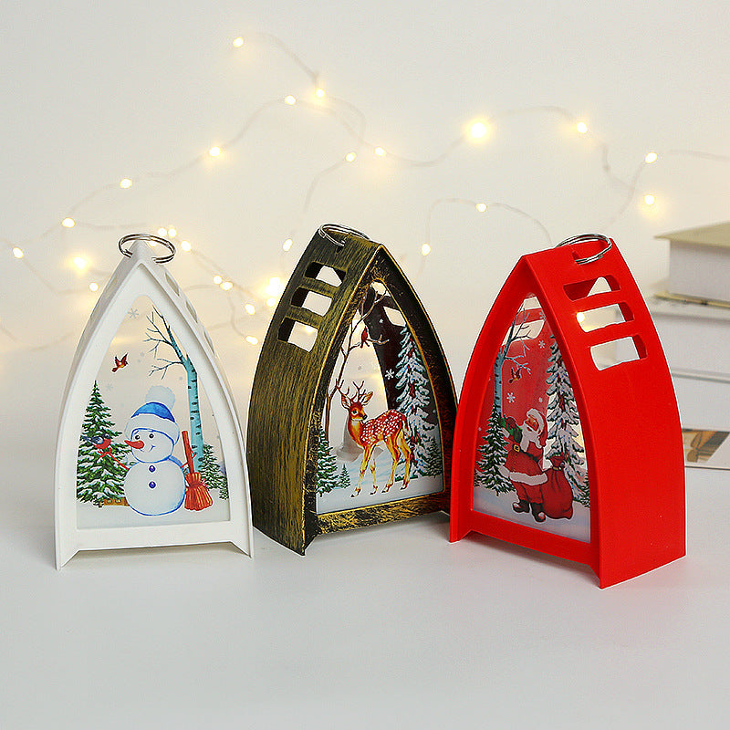 Handbeschilderde led-kerstfiguren – kerstman, sneeuwpop en rendier