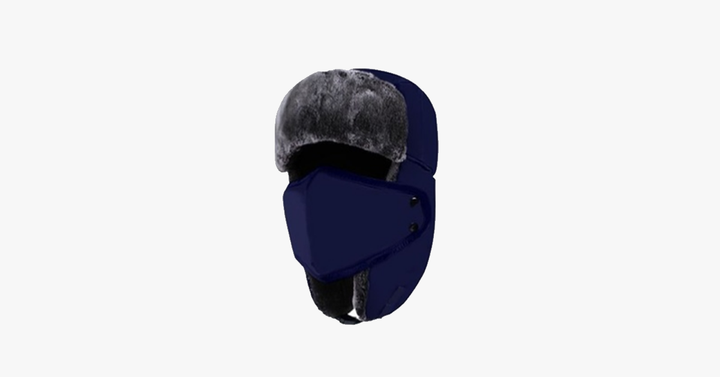 Hollevo™ Waterdichte bontmuts met oorkleppen en afneembaar gezichtsmasker