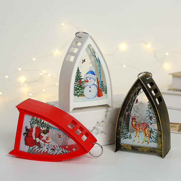 Handbeschilderde led-kerstfiguren – kerstman, sneeuwpop en rendier