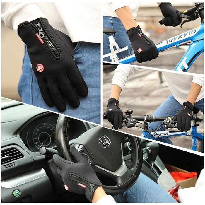 Hollevo™ Waterdichte thermohandschoenen met touchscreenvingers en grip