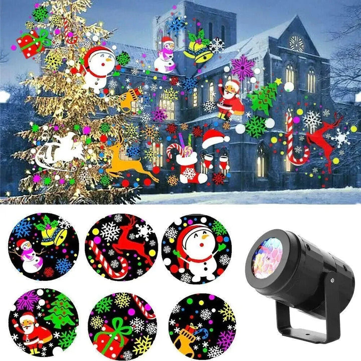 LED kerst projector sneeuwvlokken licht tonen – waterdicht buiten lamp met 16 patronen
