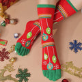 Kniehoge teensokken met kerstprint