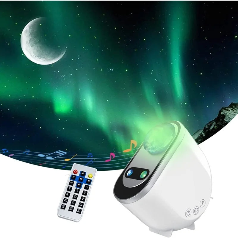Noorderlicht projector met sterren en maan – sfeerlamp