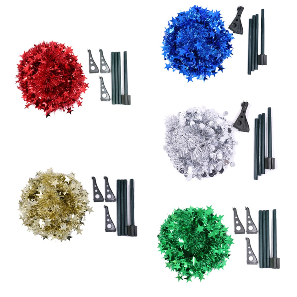 Opvouwbare kerstboom met glitter en standaard, 1,2 of 1,5 meter