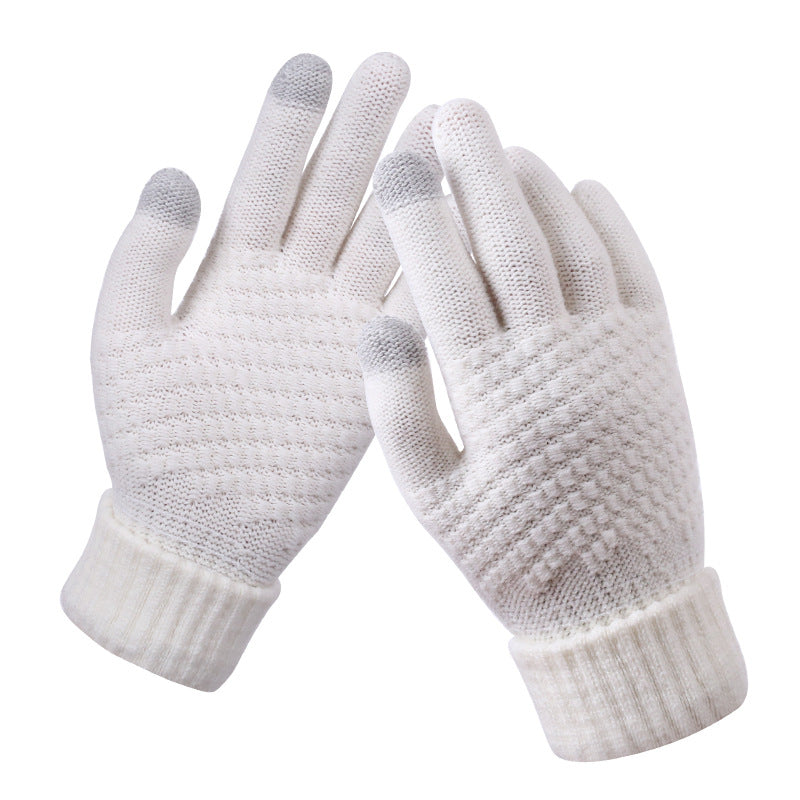Gebreide touchscreen handschoenen