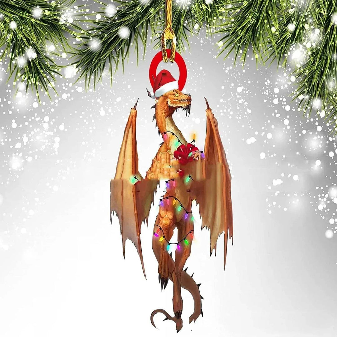 Dinosaurus draak ei kerstdecoraties hanger acryl