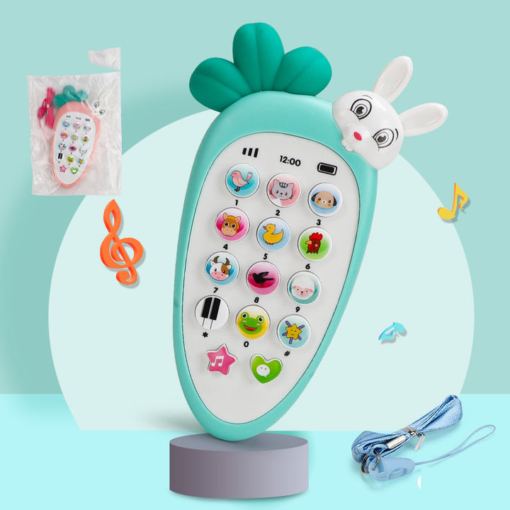 Oranje wortel speelgoedtelefoon voor baby&