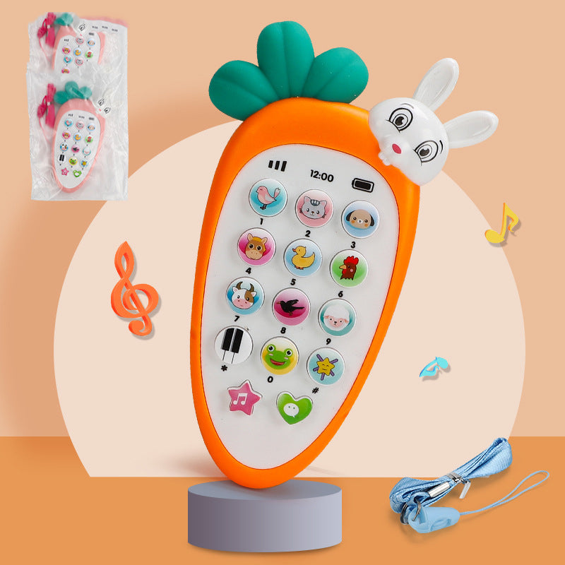 Oranje wortel speelgoedtelefoon voor baby&