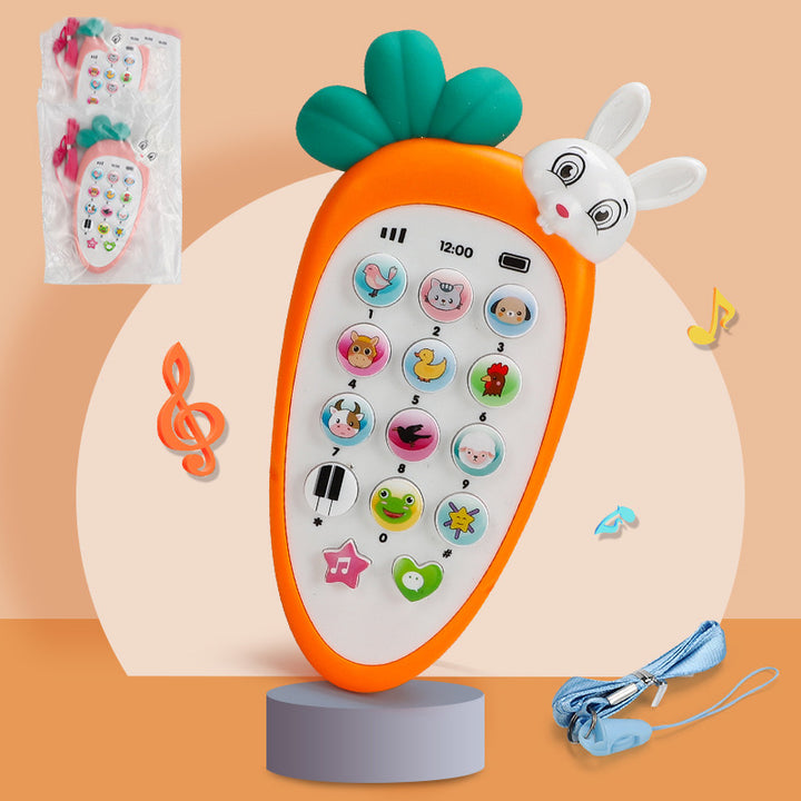 Oranje wortel speelgoedtelefoon voor baby&