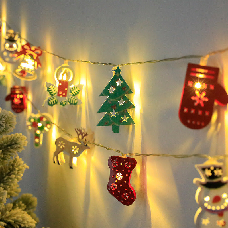 Led lichtslinger met kerstmotieven, op batterij of USB