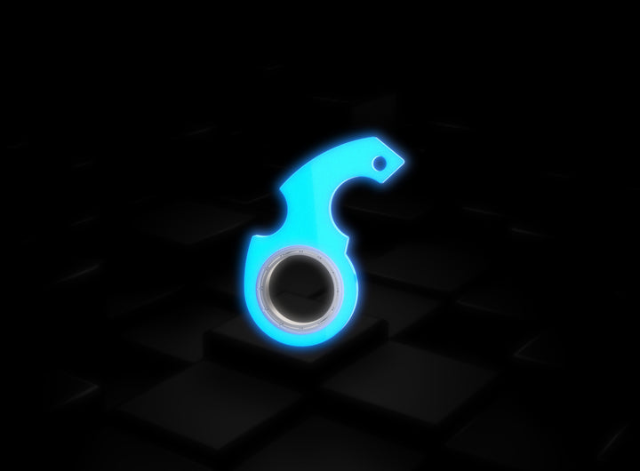 Rode fidget spinner sleutelhanger aan sleutelbos