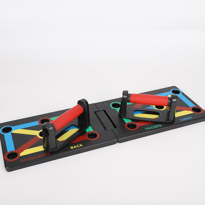 Hollevo Opvouwbaar push-up board met kleurcodes en handgrepen