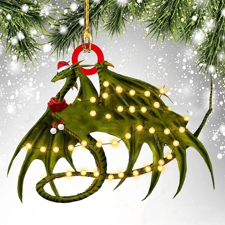 Dinosaurus draak ei kerstdecoraties hanger acryl