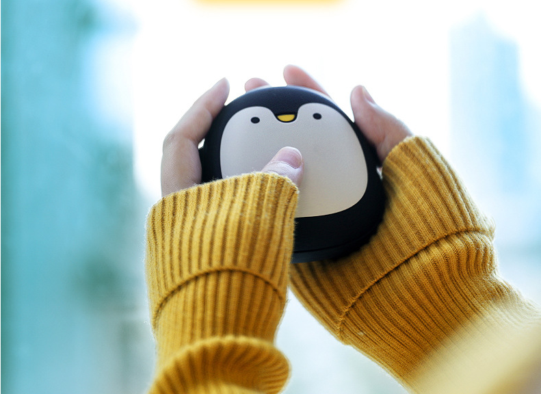 Schattige handwarmer pinguïn en ijsbeer, oplaadbaar op USB
