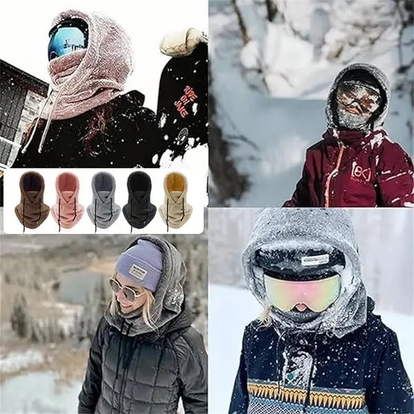Winddicht sherpa met capuchon skimasker voor ultiem koud predection