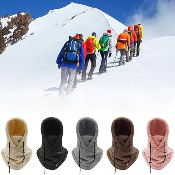 Winddicht sherpa met capuchon skimasker voor ultiem koud predection