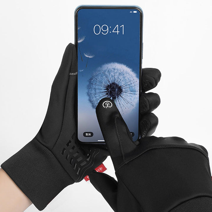 Waterafstotende gevoerde winterhandschoenen met touchscreen