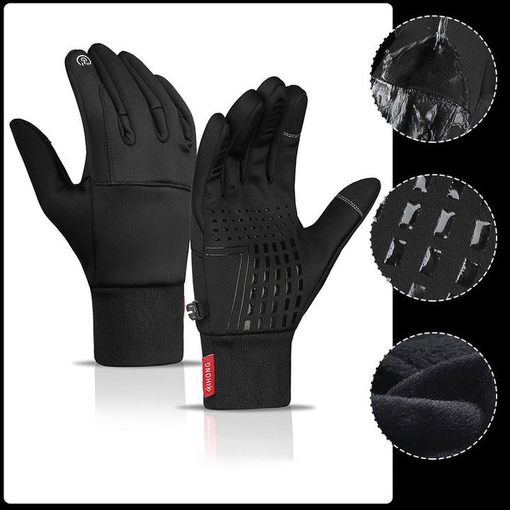 Waterafstotende gevoerde winterhandschoenen met touchscreen