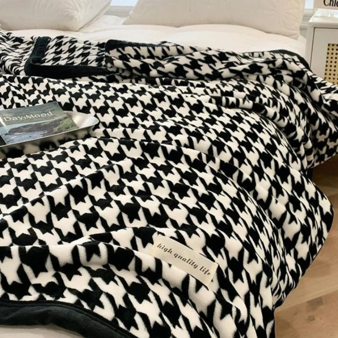 Zachte flanellen plaid voor knusse avonden op de bank