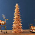 Oranje verenkerstboompje met glitter