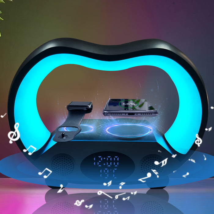 Hollevo Sfeerlamp 6-in-1 met speaker en draadloze oplader