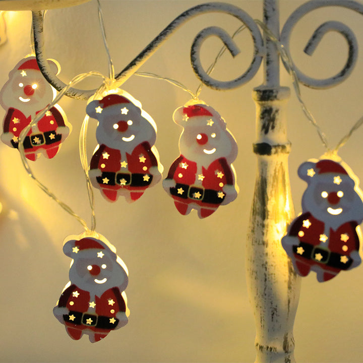 Led lichtslinger met kerstmotieven, op batterij of USB