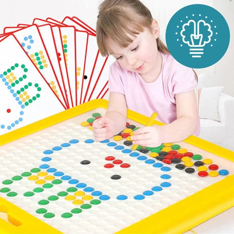 Groot magnetisch tekenbord voor kinderen met voorbeeldkaarten