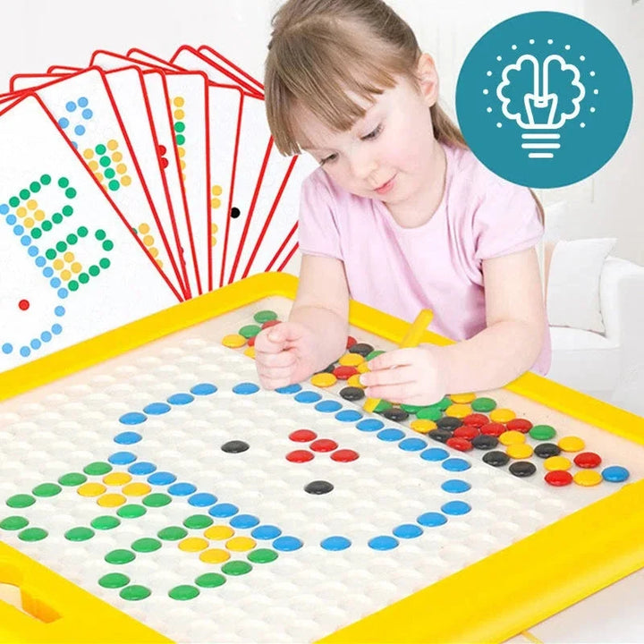 Groot magnetisch tekenbord voor kinderen met voorbeeldkaarten