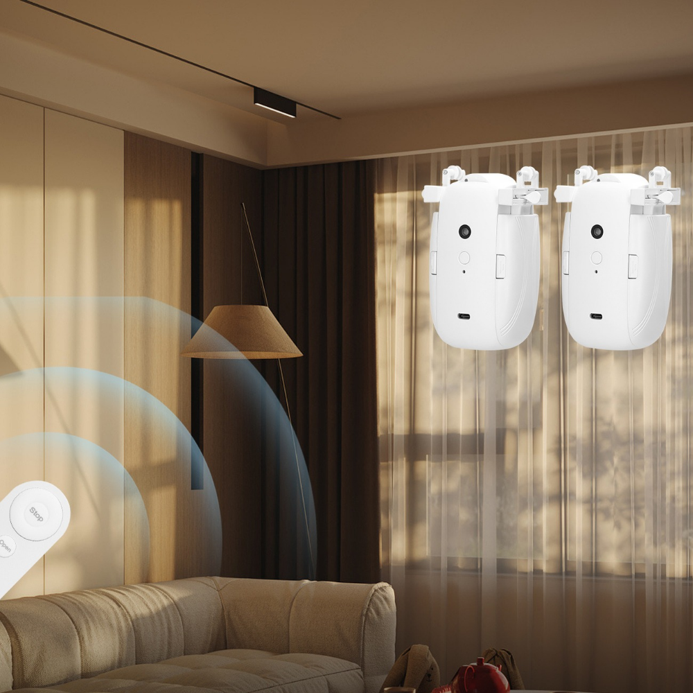 Automatische gordijnopener met afstandsbediening