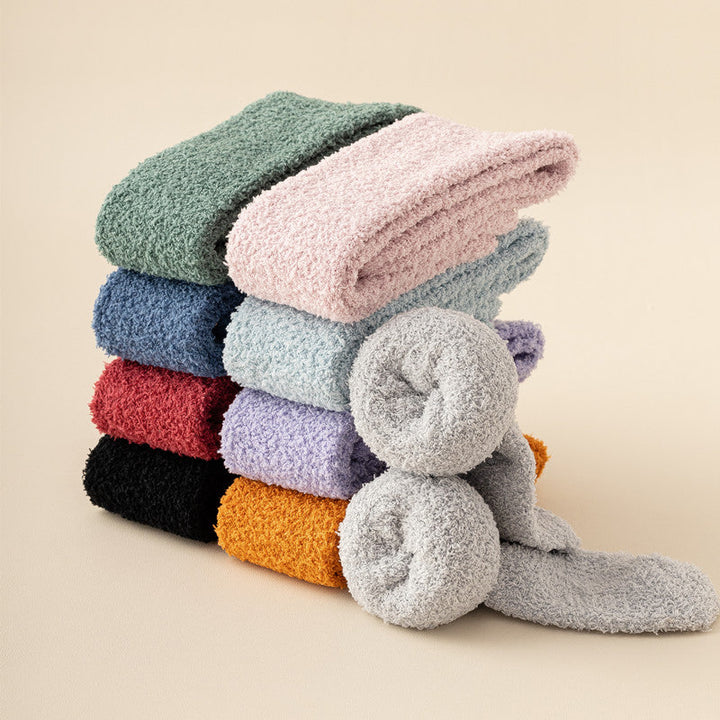 Hollevo™ Extra lange wintersokken van zachte coral fleece