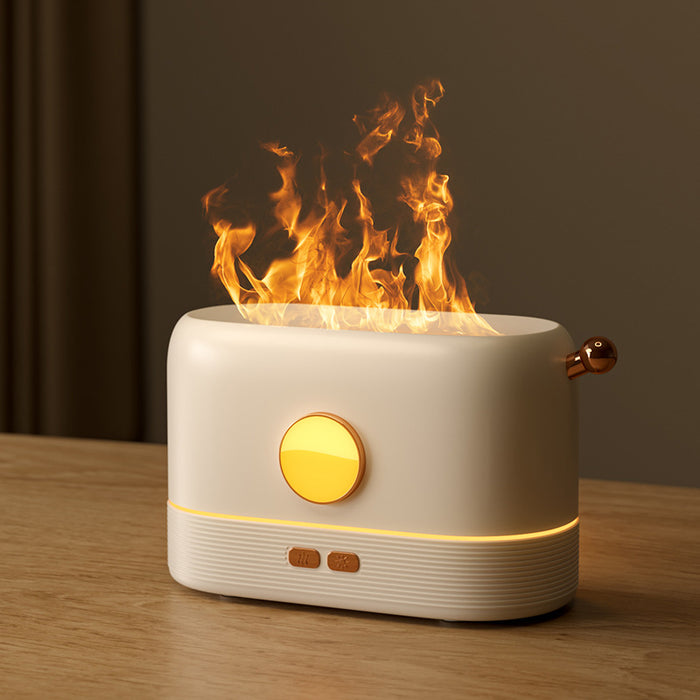 Hollevo Compacte vlameffect-diffuser op USB met watertank van 200 ml
