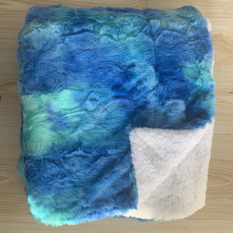 Dikke fleece deken met sherpa achterkant