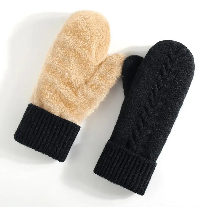 Dubbel laag fleece gevoerd winter wanten