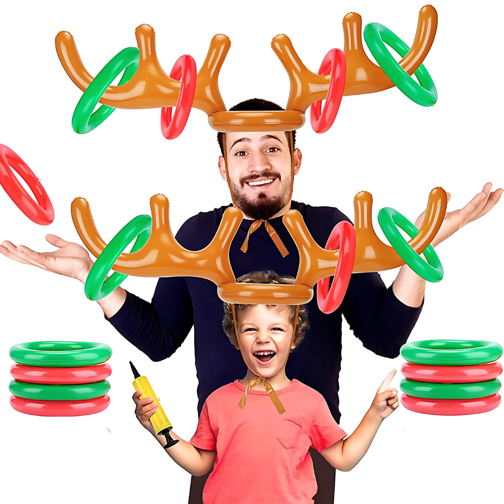Rendier gewei ring gooi kerst spel