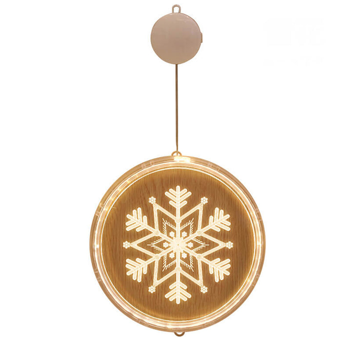 Kerst LED acryl decoratie ronde lamp met zuignap