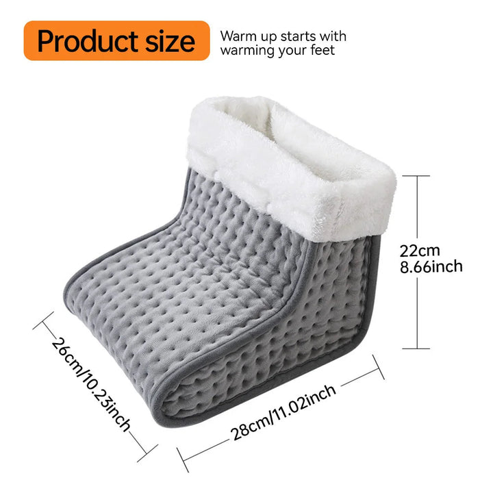 Zacht pluche elektrisch voet verwarmer met instelbare temperatuur