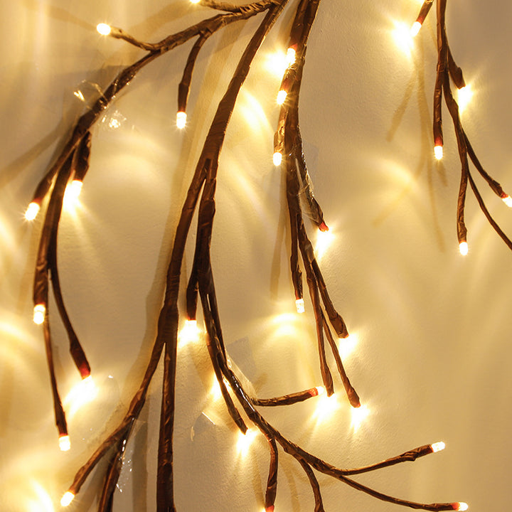 Led takkenslinger in warm wit aan de muur