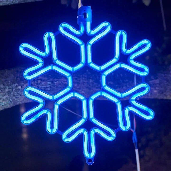 Berijpte led-sneeuwvlok voor binnen en buiten